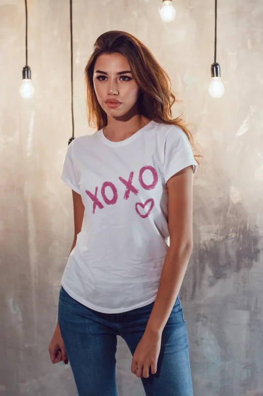 XOXO， T-shirt Femme