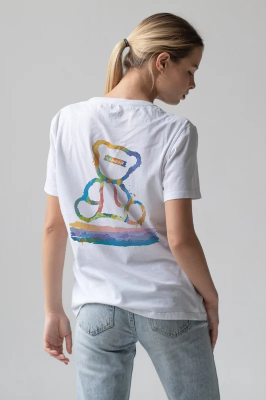 Orso doodle acquerello, maglietta da donna