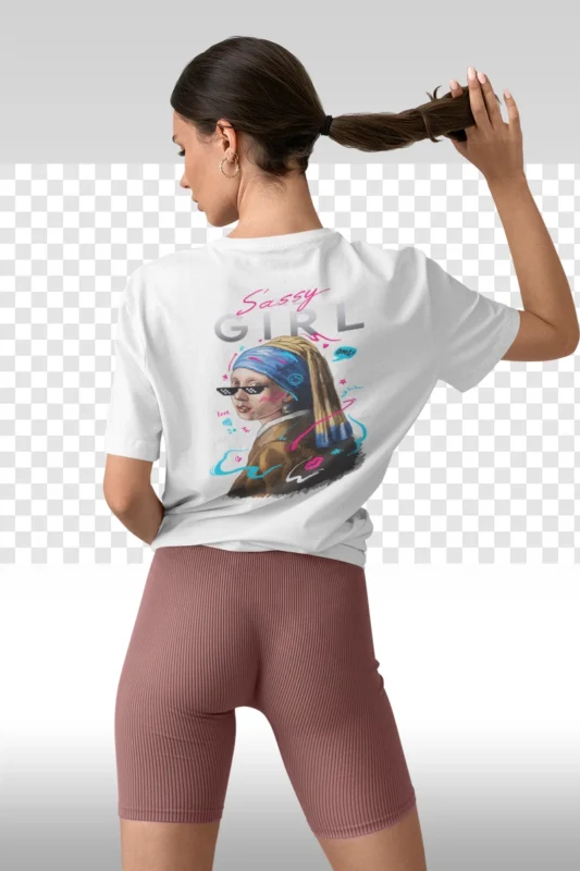 Девушка с жемчужной сережкой, женская футболка
