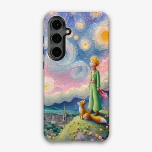 Galaxy A17 Θήκη Κινητού με Μικρό Πρίγκιπα και Αλεπού – Ρομαντικό Design με Βαν Γκογκ Στυλ