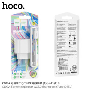 Fighter single port QC3.0 charger set(Type-C)(EU)