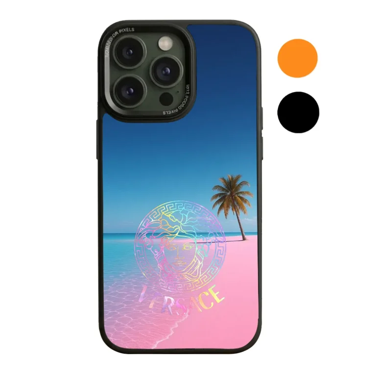 Μεταλλικό Πλαίσιο Κάμερας Θήκη κινητού Versace με σχέδιο παραλίας