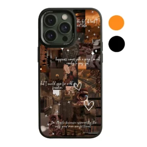 Μεταλλικό Πλαίσιο Κάμερας Θήκη κινητού με σχέδιο και κείμενα